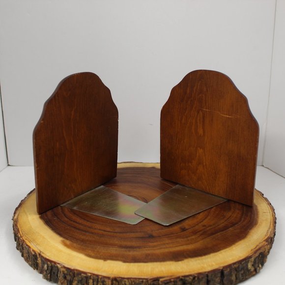 Mid Century Wood Owl Bookends - Picture 2 of 4